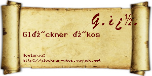 Glöckner Ákos névjegykártya